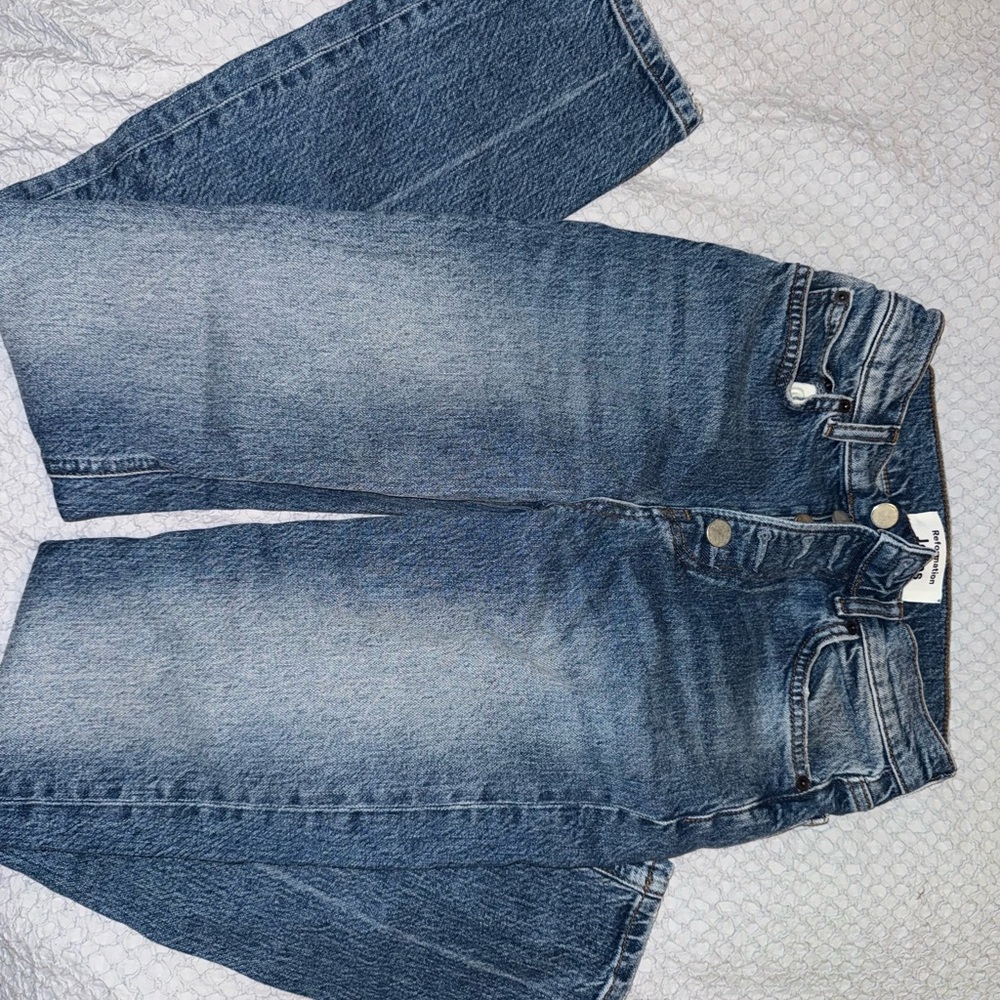 Reformation High Rise Button Fly Straight Jeans. Size 23.